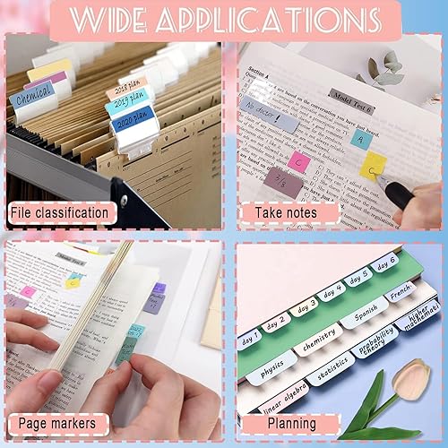 Miniatura 4 de Pestañas adhesivas 720 pestañas de color para cuadernos de 1 pulgada, pestañas de anotación para escritura, pestañas de página reposicionables,