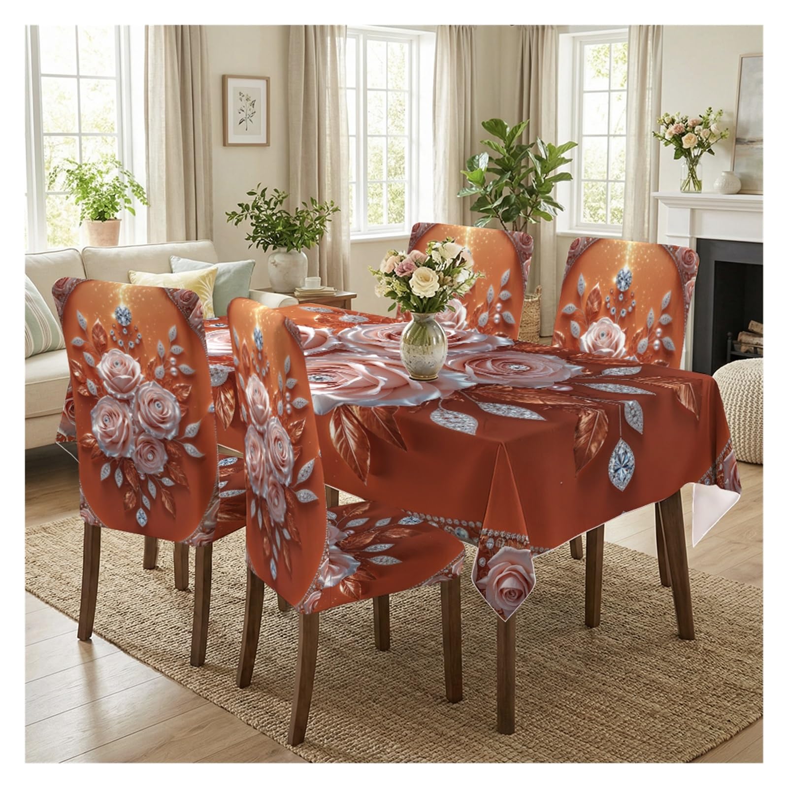 Nappe avec housses de chaise extensibles pour rénover votre table