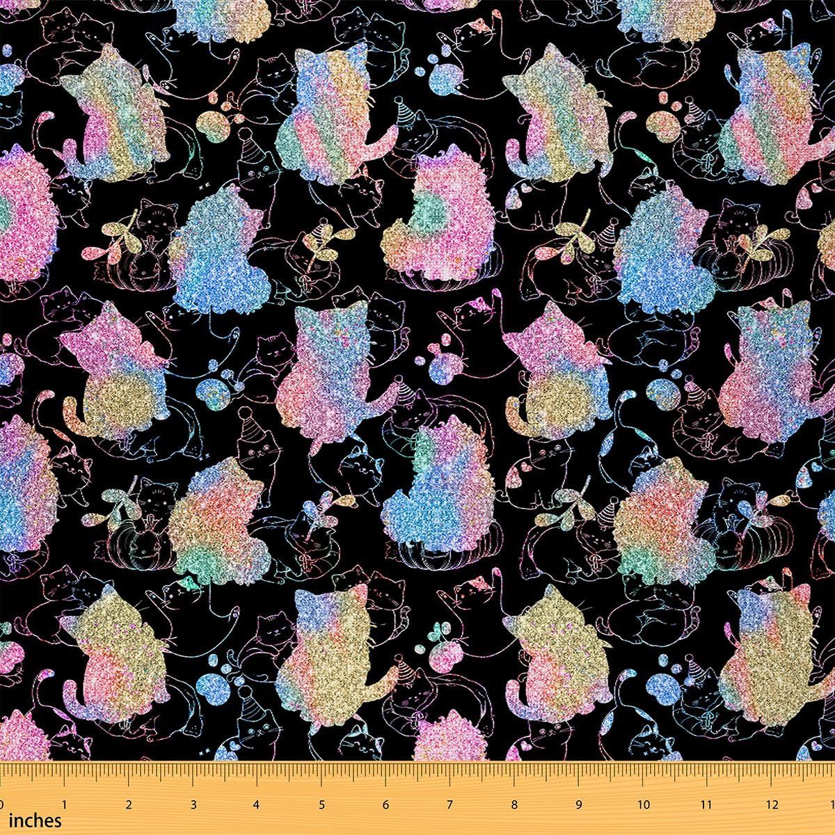 Kids Soccer Fabric by The Yard 2 Yards Ball Game Upholstery Fabric for Chairs for Boys Girls Teens Colorful Style Decorative Waterproof Outdoor Fabric Women Men Football Outdoor Fabric