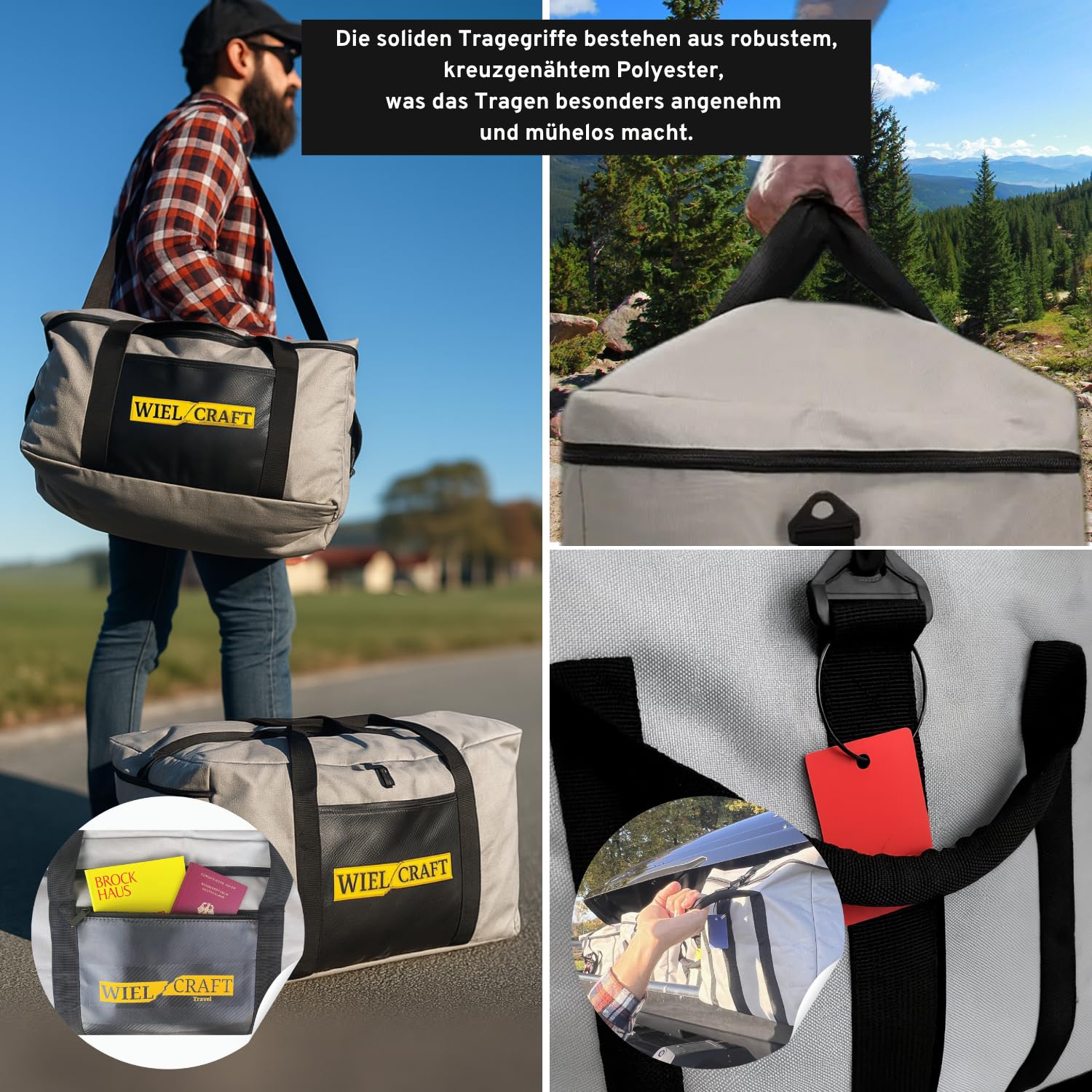 4 Borse Box da Tetto, Idrorepellenti, 70L per Borsa