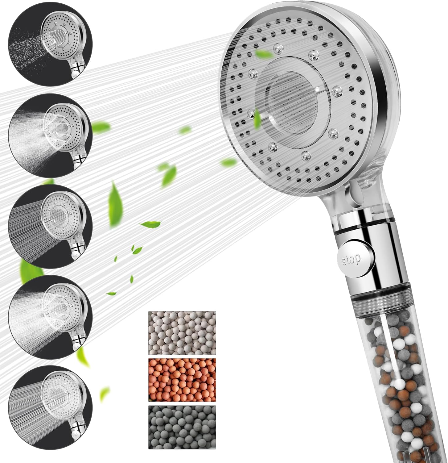 Hviww Shower Head High Pressure with Filter, Handheld Powerful Flow ...