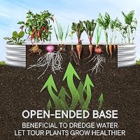 Vista 6 de Crirax Galvanized Raised Garden Beds Outdoor for Vegetables,Planters for Outdoor Plants,DIY 12-in-1 Large Metal Garden Bed Planter Boxes Outdoor 1