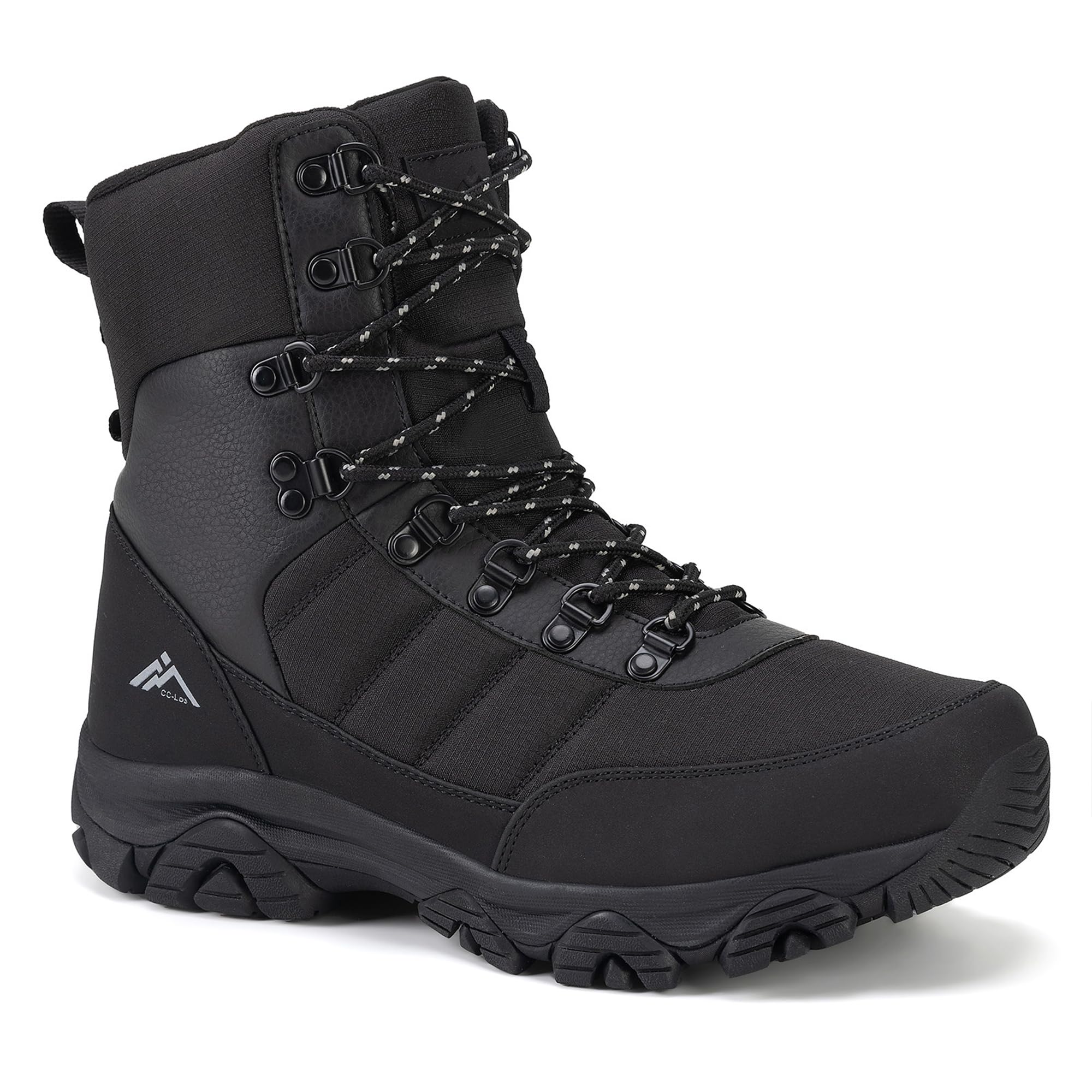 Men's Waterproof Snow Boots Warm and Lightweight Winter Outdoor Hiking | Deep Plush Lining, 50% Wool Insole, Dual-Layer MD-Rubber Sole, Quilted Shaft, Rated to -13°F