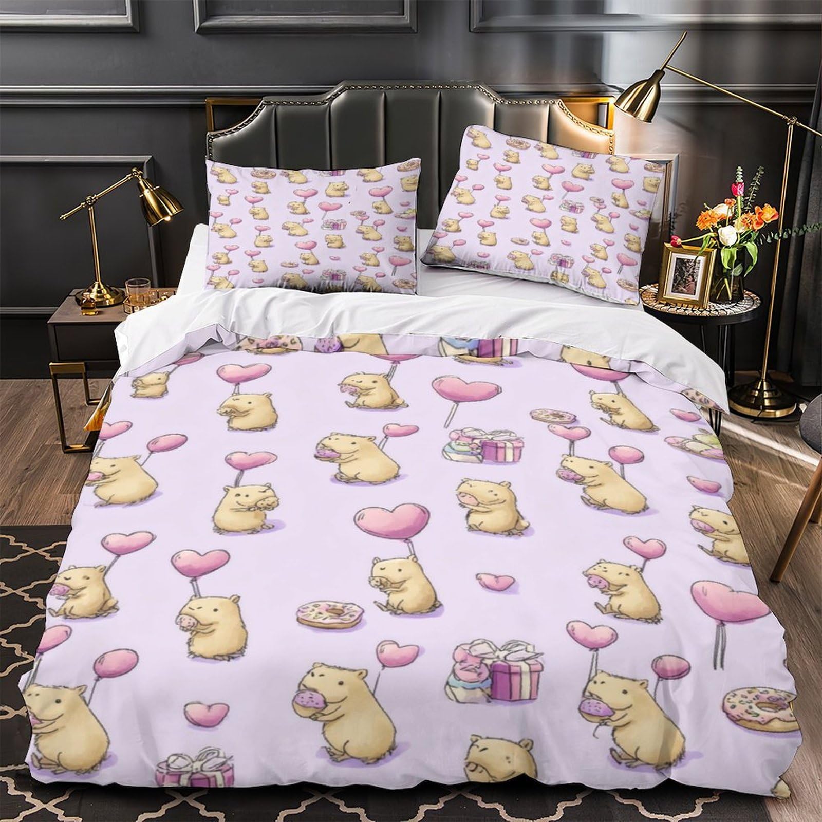 Housse de couette éléphant hypoallergénique microfibre