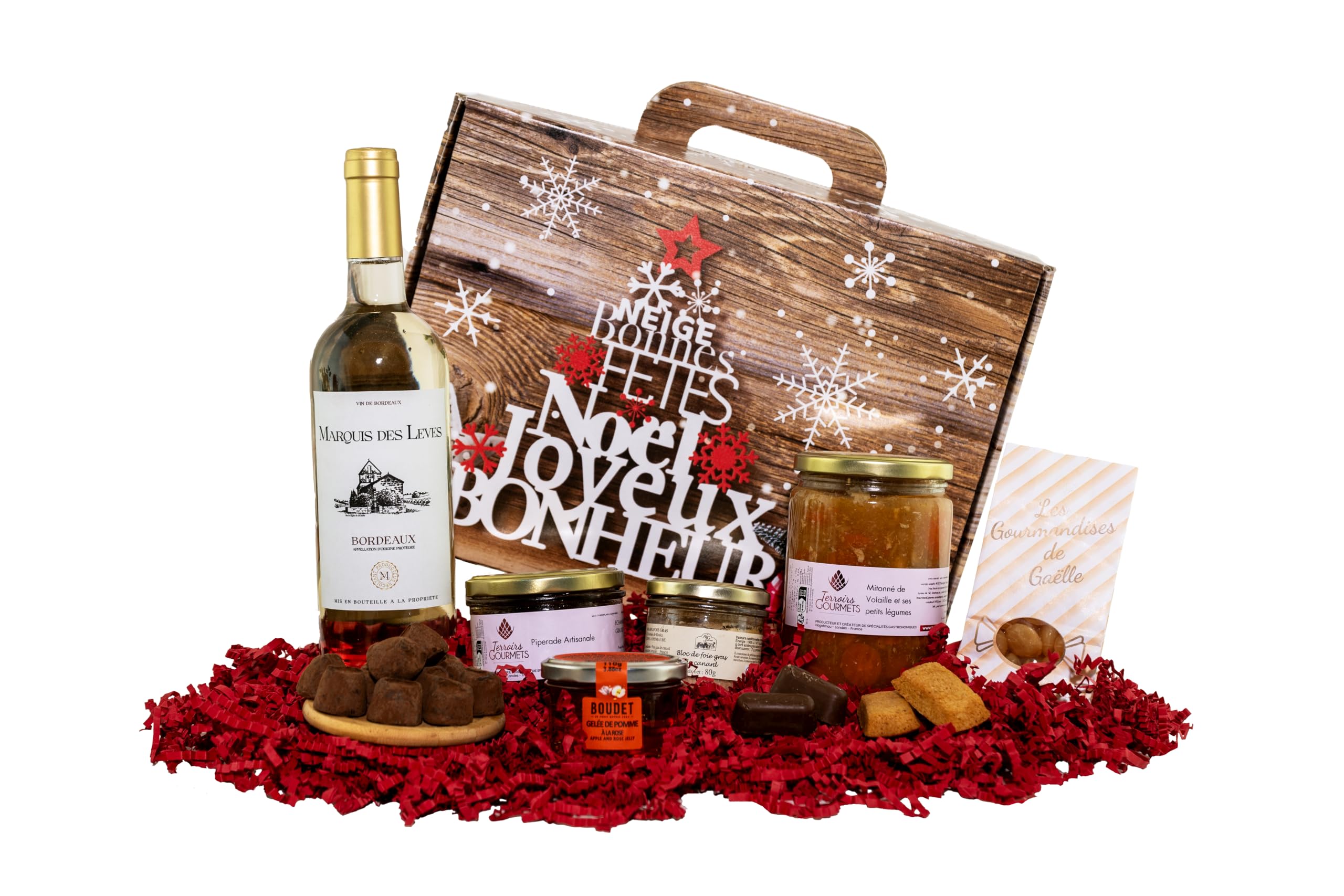 COLIS GOURMANDS Cesta Garni – Caja gourmand – Ideal para regalo del día de la madre, el día del padre, cumpleaños, Navidad, jubilación, cesta Garni-Coffret"Le Captivant"