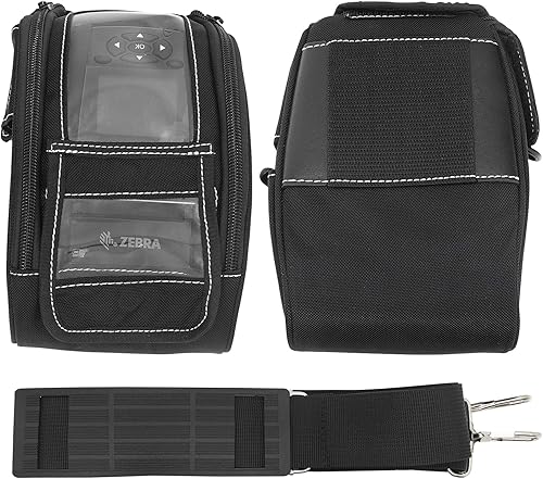Miniatura 4 de Para Zebra QLN220 y ZQ610 Estuche de transporte portátil para impresora térmica con correa para el hombro, Negro -
