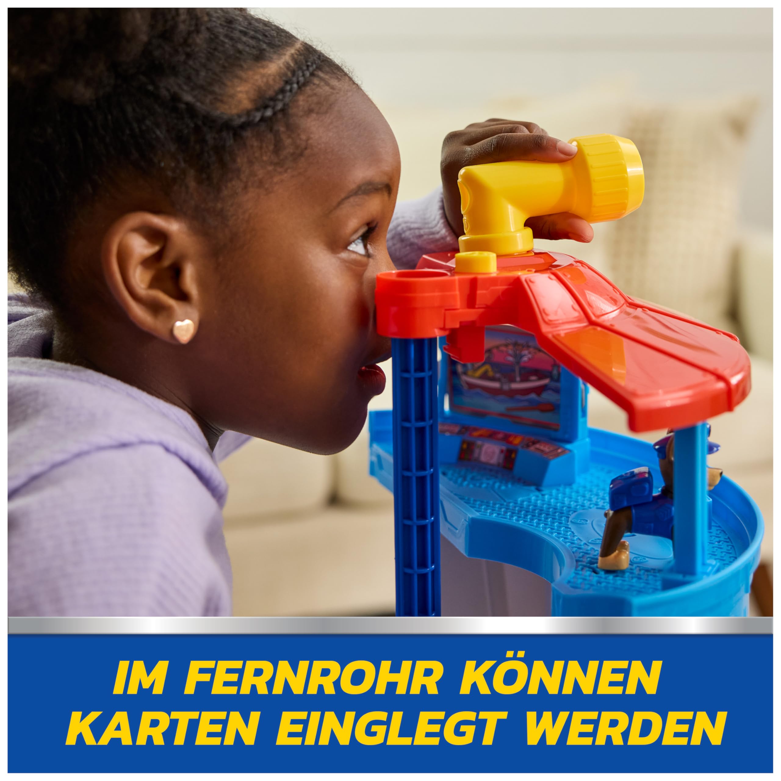 PAW PATROL - Lookout Tower, über 50 cm hoch, Hauptquartier Spielset mit 1 Basis Polizei-Fahrzeug, 2 Chase Figuren und Zubehör, geeignet für Kinder ab 3 Jahren