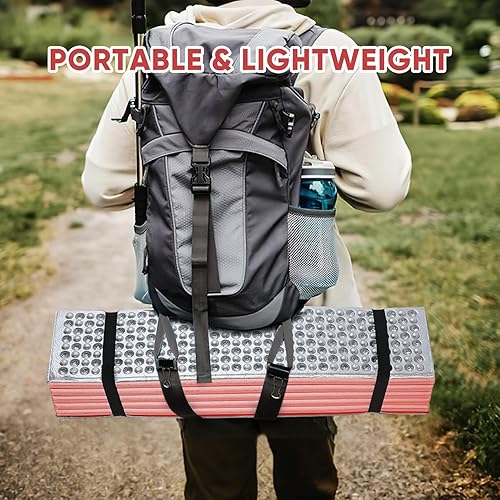 Miniatura 5 de Almohadilla de espuma ultraligera, almohadilla de espuma de celda cerrada impermeable para aislamiento superior, alfombrilla de dormir plegable para