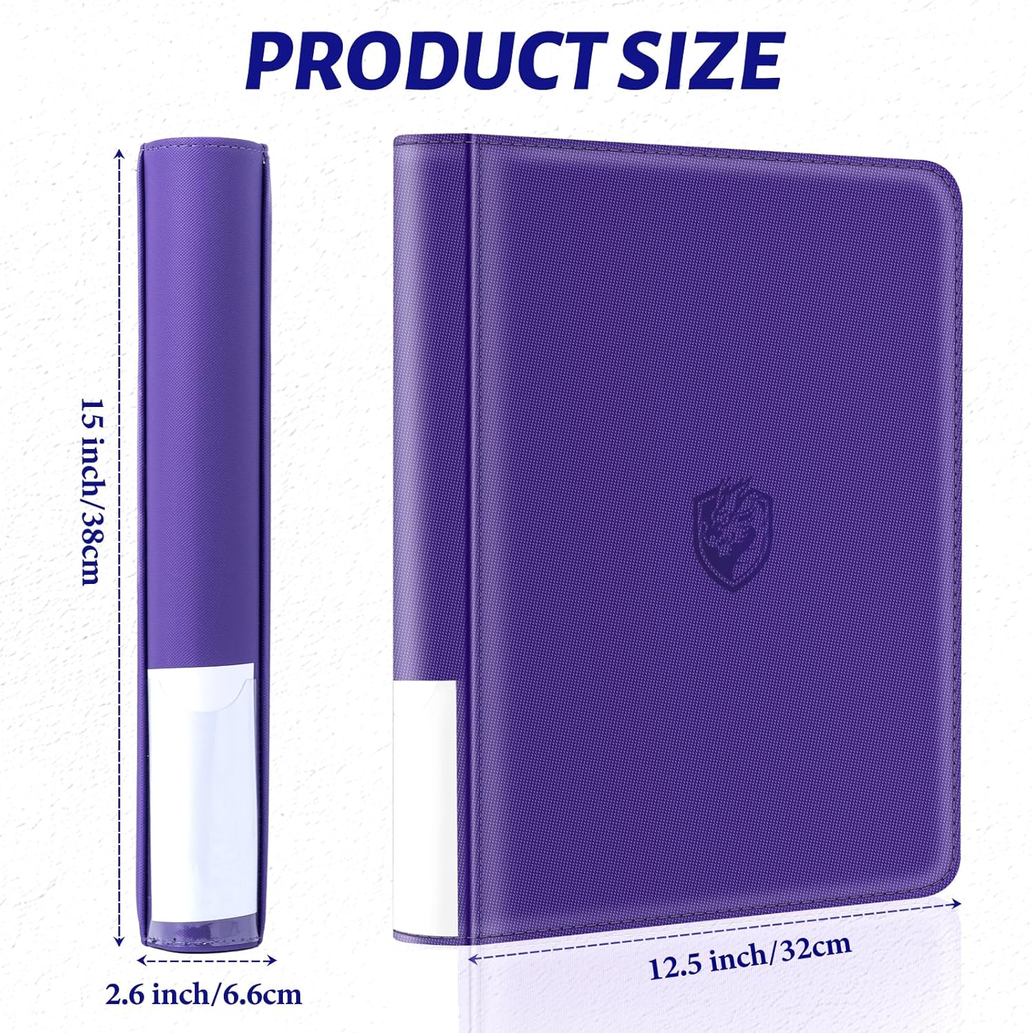 Toploader Binder Holds 324 Toploaders - 20 Toploaders|Waterproof PU Leather + Anti-Yellowing PP Inserts | Ridge Tab Sorting Portable top loader binder for cards(For Sports/Game Cards)