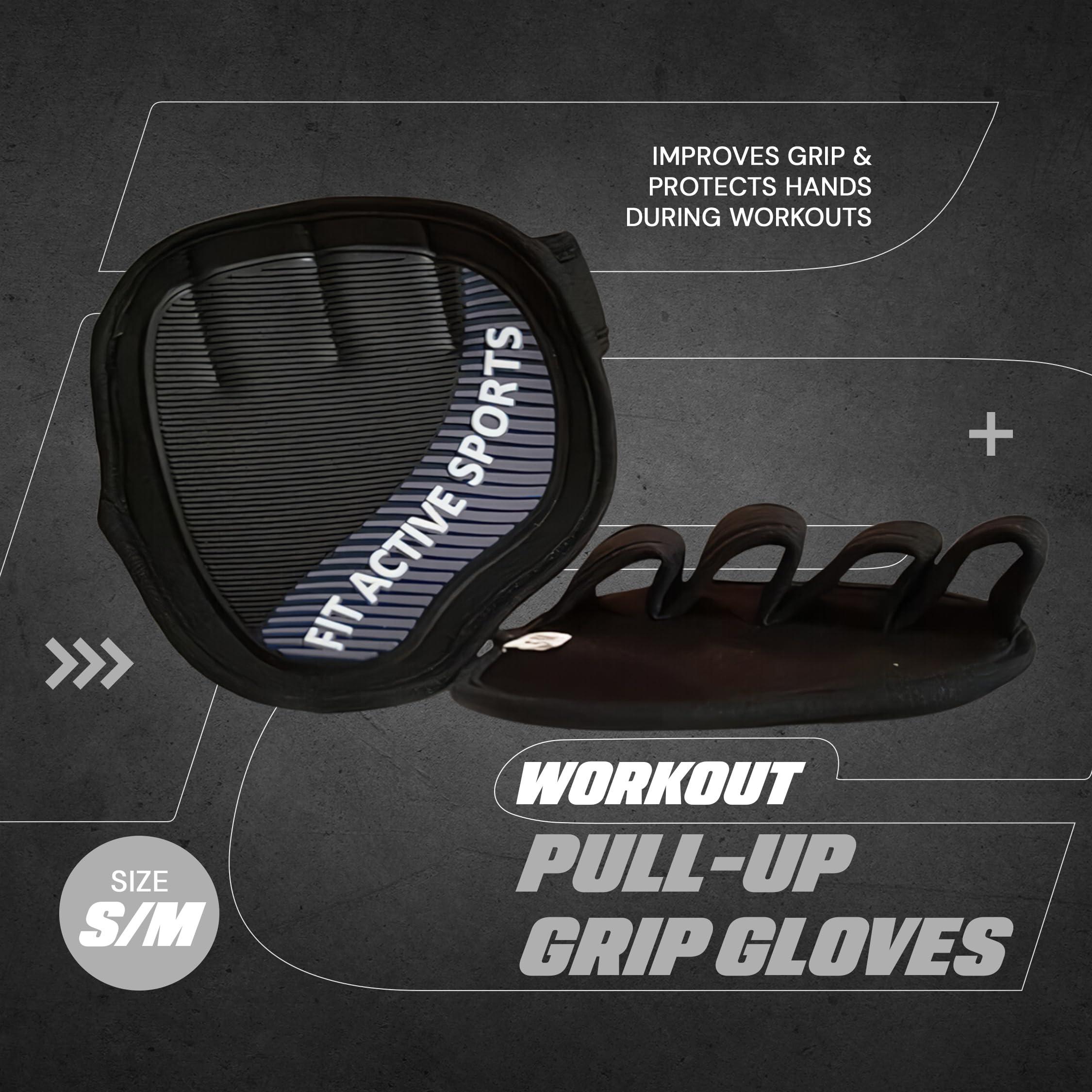 Fit Active Sports Weight Lifting Gloves for Men & Women - Durable Gym Workout Gloves with Grip Pads, Rubber Padding to Prevent Calluses | Grey, Small/Medium