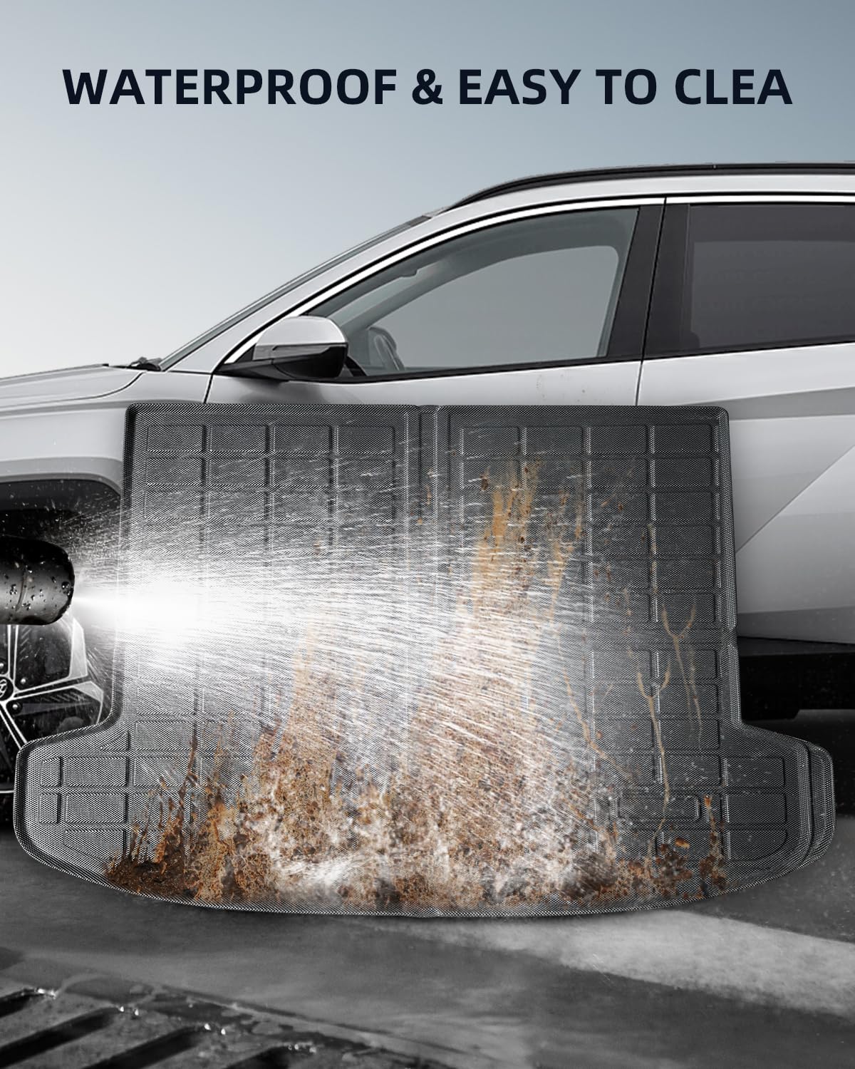 TPE Mata do Bagażnika do Hyundai Tucson NX4 Hybrid PHEV 2021-2025 | Dywanik do bagażnika Oryginalna, Maty do Bagażnik z Wysokimi Krawędziami, Akcesoria Antypoślizgowymi i Wodoodpornymi