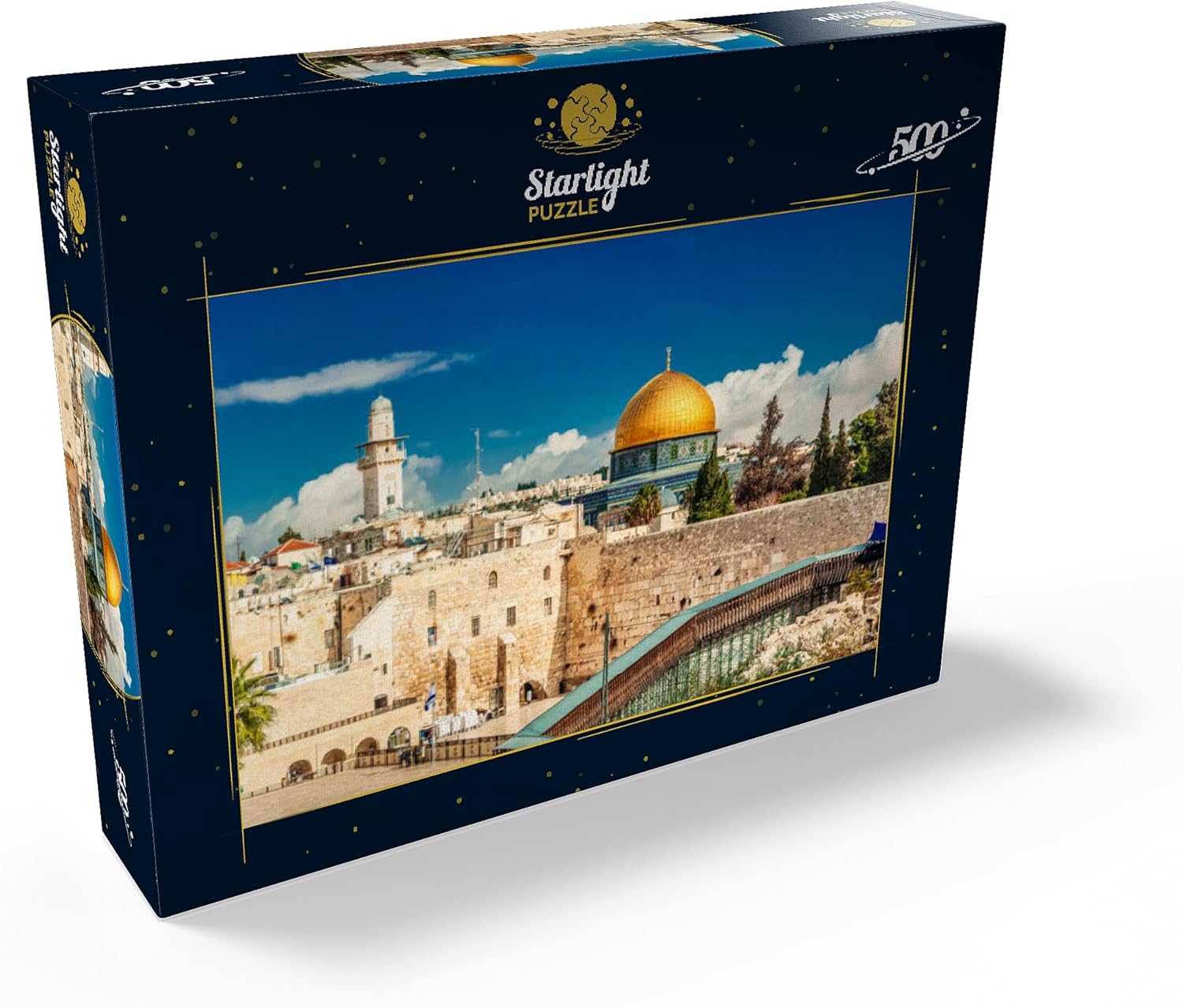 MyPuzzle Western Wall and Dome of The Dome of The Rock in The Ancient City of Jerusalem Israel - Premium 500 Piece Jigsaw Puzzle for Adults