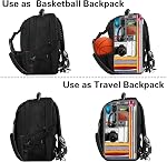 Travel Laptop Backpack, Extra Large school backpack for Men, Water-Resistant Basketball Backpack with RFID Pocket, Anti Theft TSA Approved, College Student Bookbag Fits 17 Inch Computer Notebook
