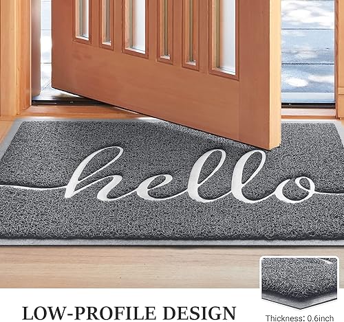 Miniatura 35 de BeneathYourFeet - Tapete de bienvenida de bajo relieve, de puerta delantera, interior y exterior, alfombras antideslizantes para entrada, patio
