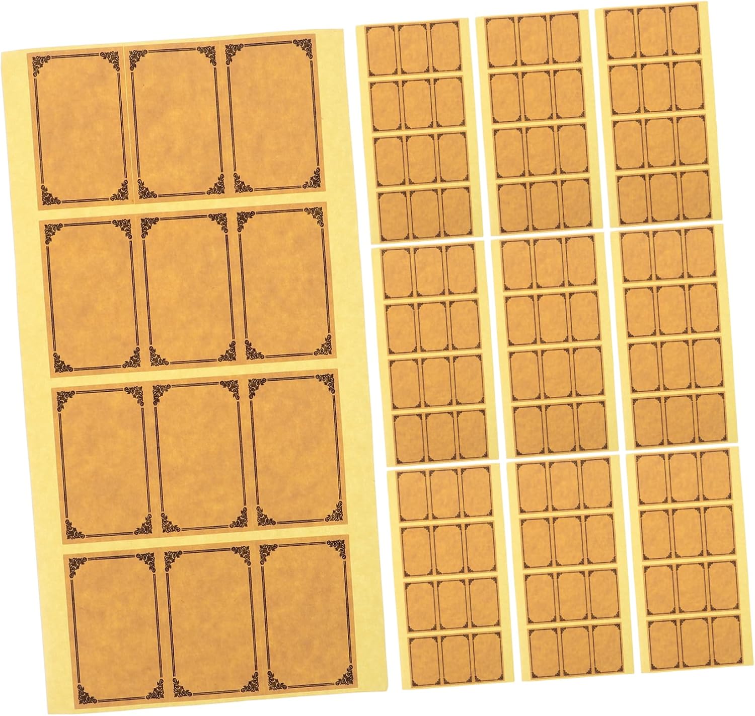 ABOOFAN Paper Wine Labels Square Sticker Kit Homemade Wine Bottle Tags Unique Design Self-Adhesive