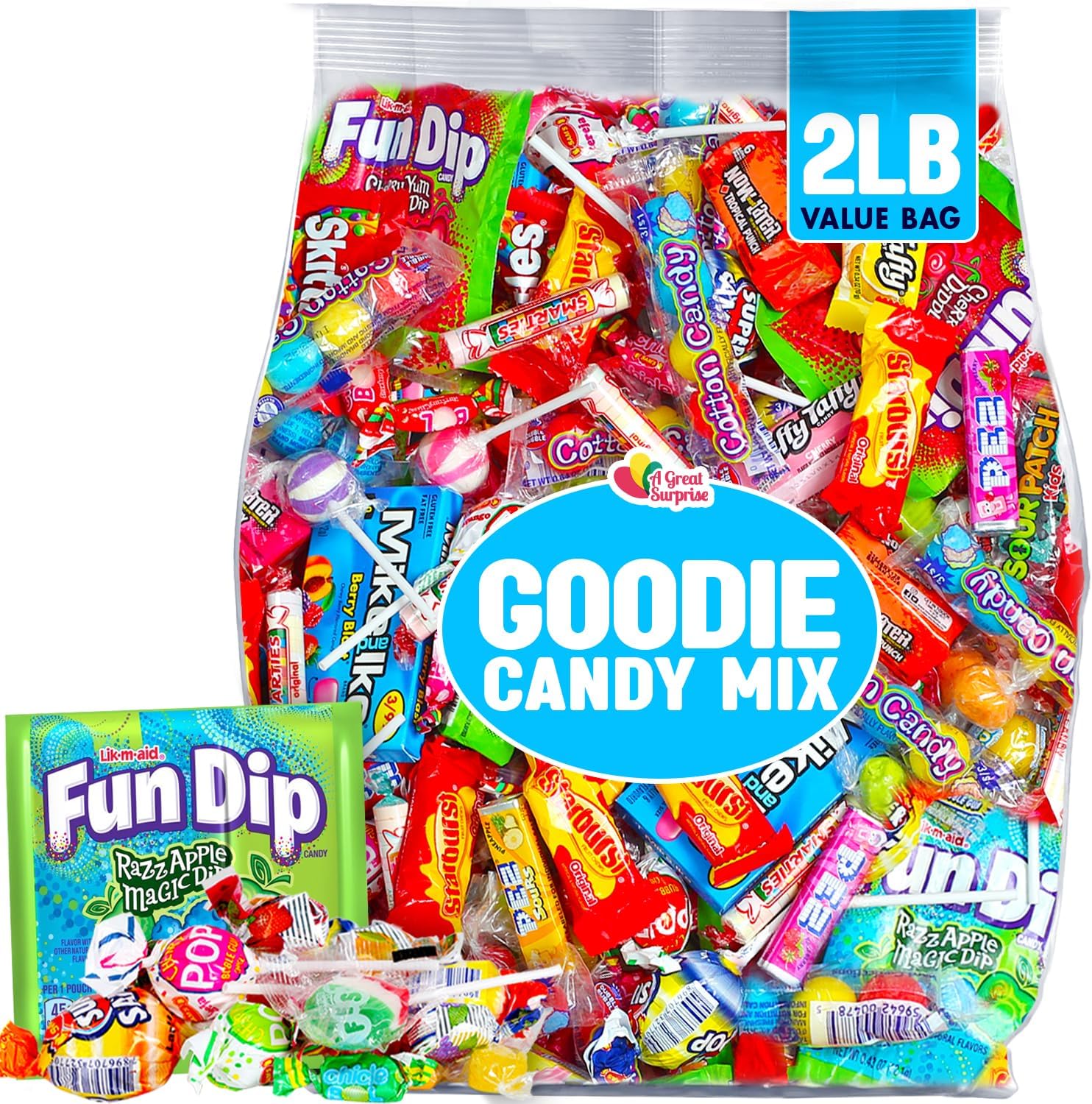 Pinata Candy Filler - Candy Variety Pack - 2 Pound Bag - Assorted Mix - Bulk Candies for Kids - Candy for Party Bags - Fun Size - Goodie Bag Stuffers