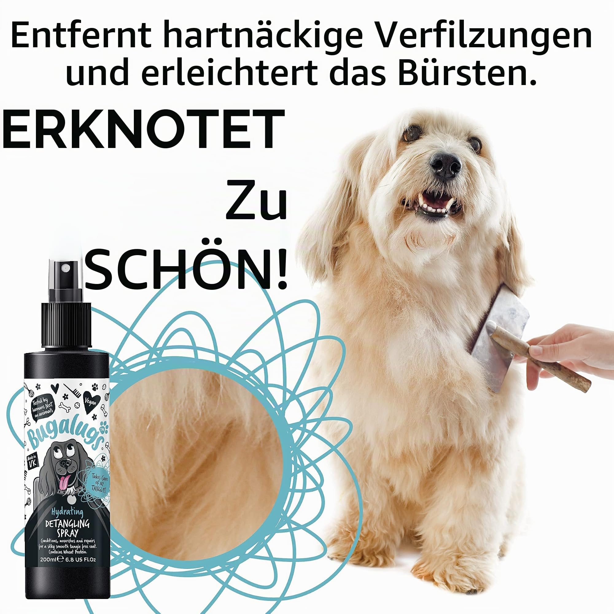 Bugalugs Entwirrungsspray für Hunde, 200 ml, Originalformel