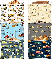 Vista 22 de Chumia 6 Bolsas Reutilizables para Refrigerios Regalos de Navidad Seguridad Alimentaria Bolsas Lavables para Refrigerios Almuerzo con Cremallera