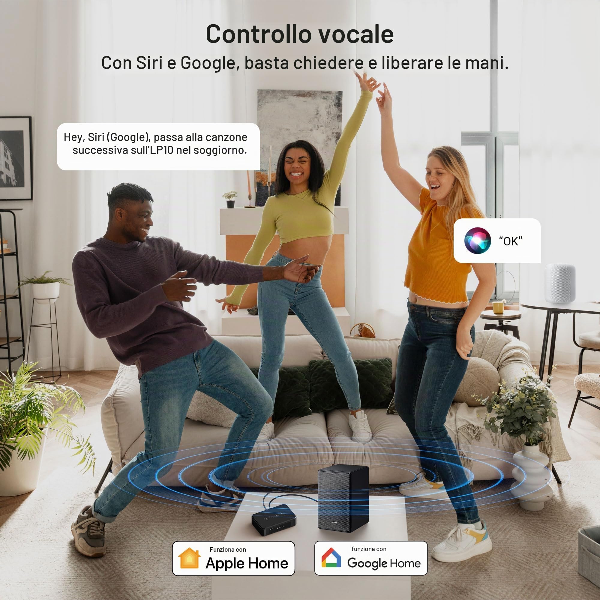 Arylic LP10 - Streaming musicale wireless, supporta AirPlay 2, Spotify e Tidal - Offre molteplici opzioni di streaming, compatibile con Chromecast, WiFi e Bluetooth - Preamplificatore con App