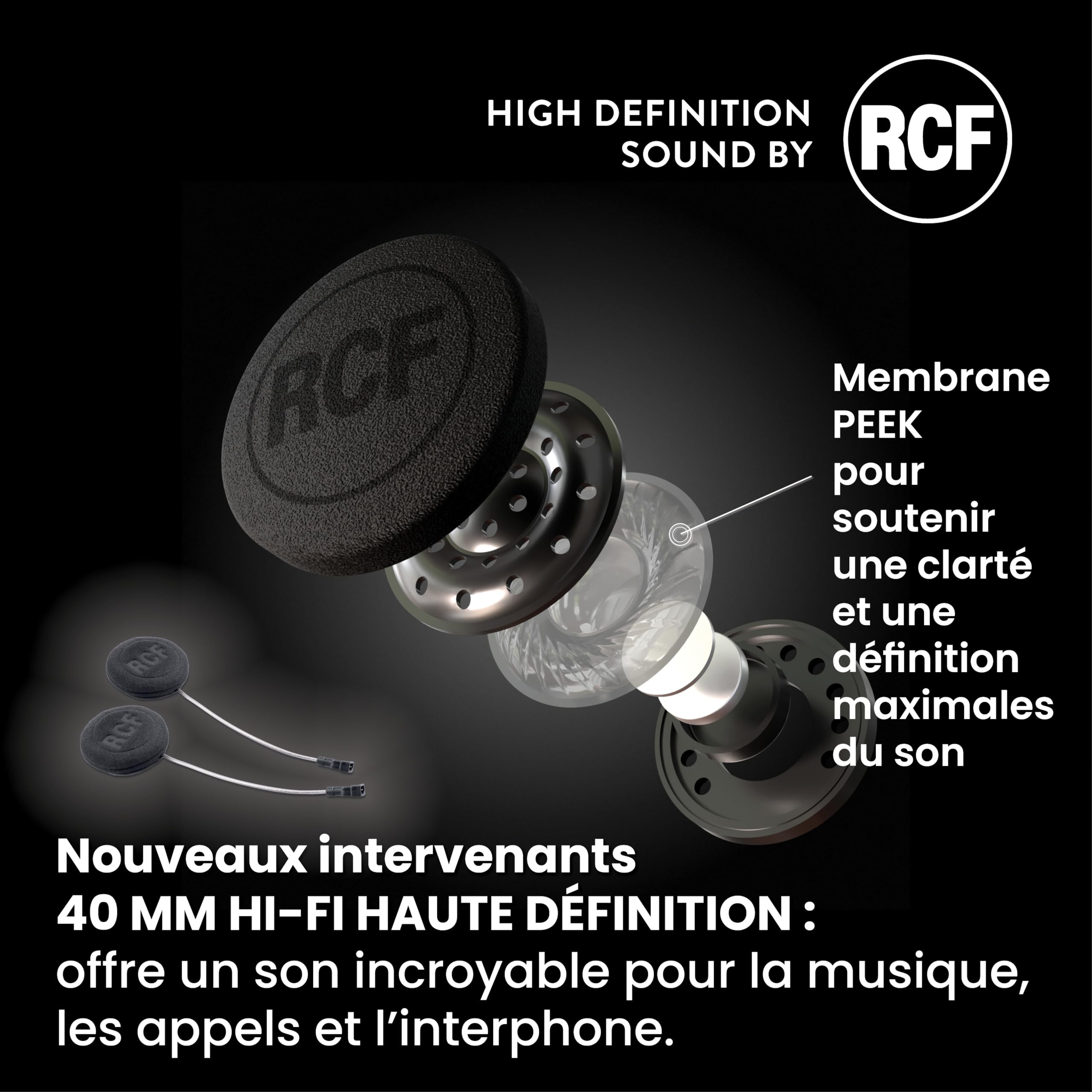 Midland- Intercom Moto BTR1 Individuel, Écouteurs Bluetooth sans Fil Casque Moto Étanche IPX6 Portée 800m, 4 Personnes Conference, Batterie 23H, Parallel Audio Connexion GPS/Musique Conforme ECE 22.06