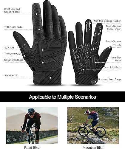 Miniatura 2 de INBIKE MTB BMX ATV - Guantes de ciclismo para carrera de motocross, bicicleta de montaña, DH