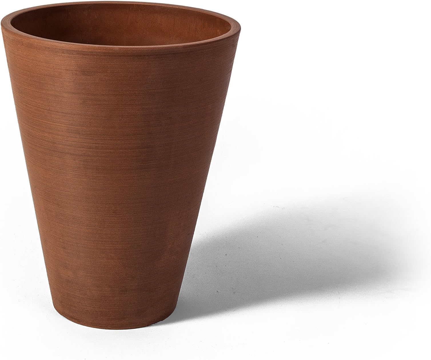 Algreen Valencia Round Planter Pot,10 x 13-Inch Height, Textured Terra Cotta