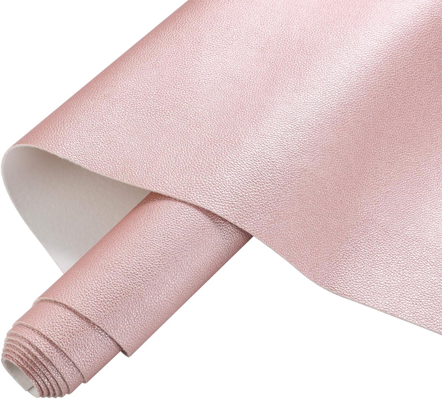 AOUXSEEM 11.8" x 52"(30cm x 132cm) Rose Gold Faux Leather Roll for Bows Earrings Handbags Wallets Purses Sewing Craft Making Handmade DIY Fabric