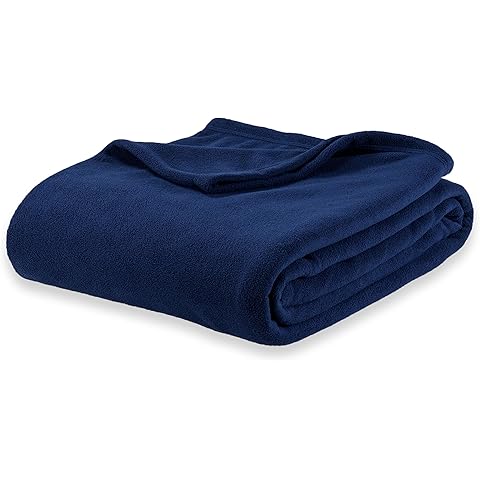 Berkshire Blanket Microfleece Throw Size Bed Throw Blanket Navy, Lightweight Soft Breathable Plush Micro Fleece Throw Blanket for Travel, Bed and Couch, 50x60 Inches