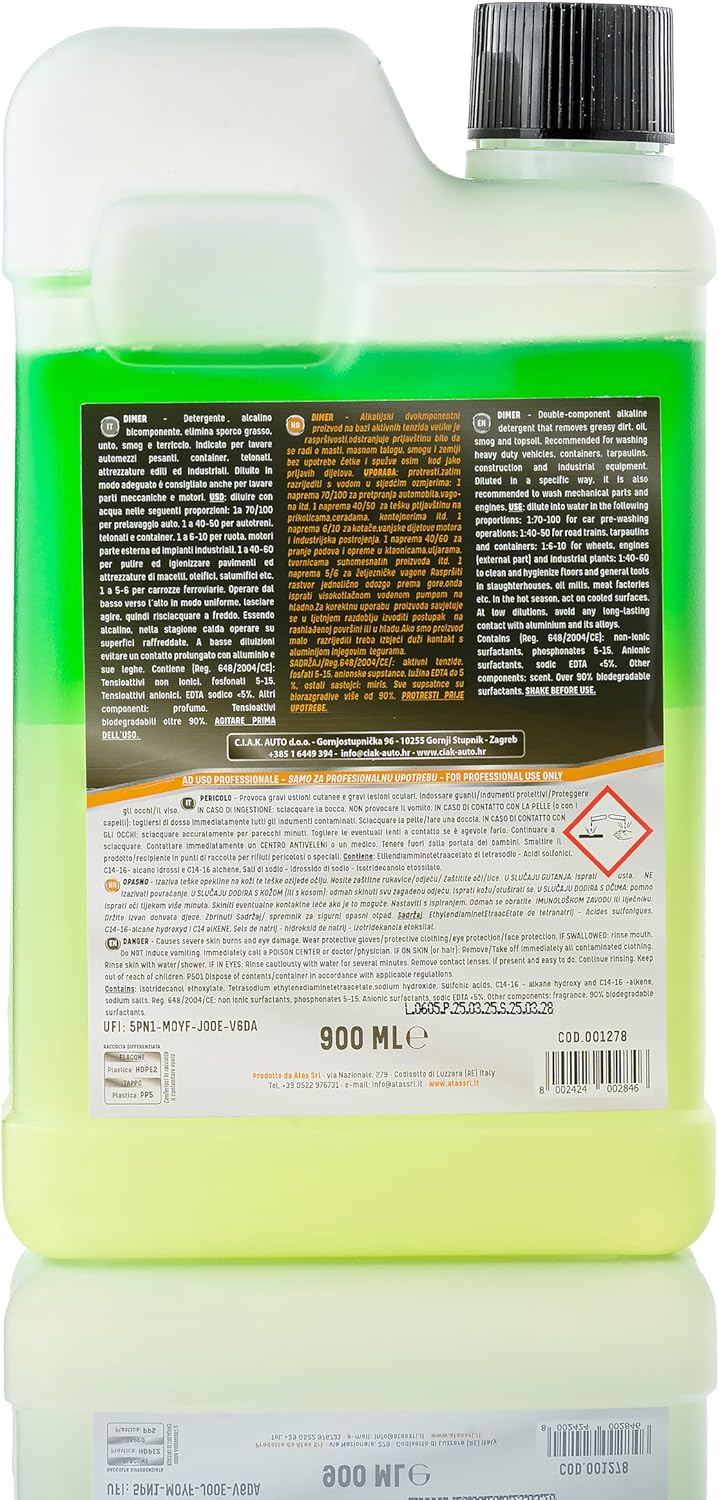 ATAS Dimer 900ml – Heavy-Duty All-Purpose Cleaner & Degreaser | Ultra-Concentrated Industrial Strength for Grease, Oil, Grime on Engines, Tires, Tools & Machinery - Image 5