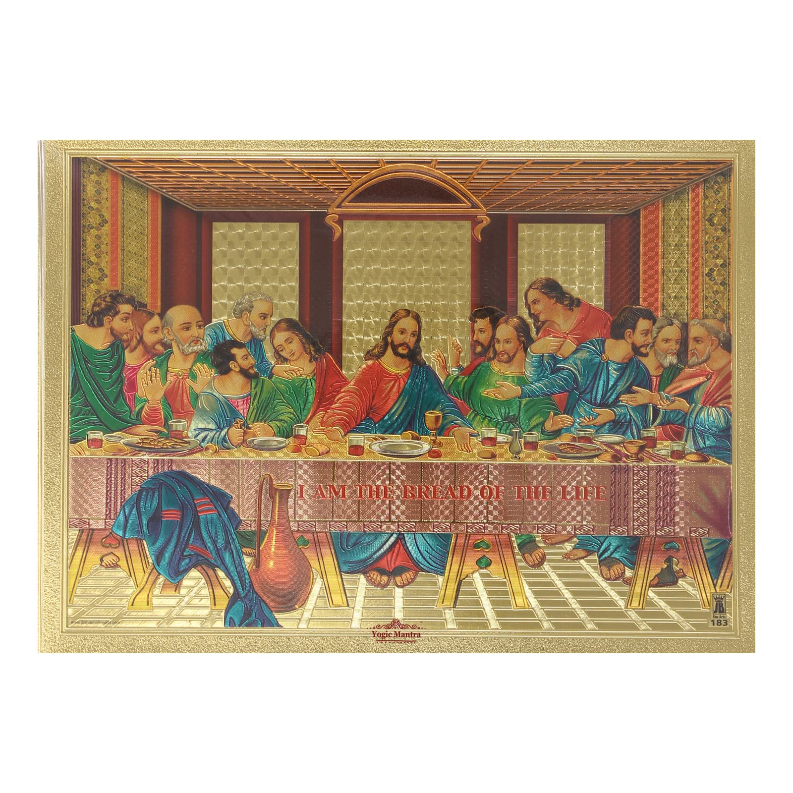 Buy Yogic Mantra Jesus Christ The Last Supper Photo (7x5 Inch 24K Gold