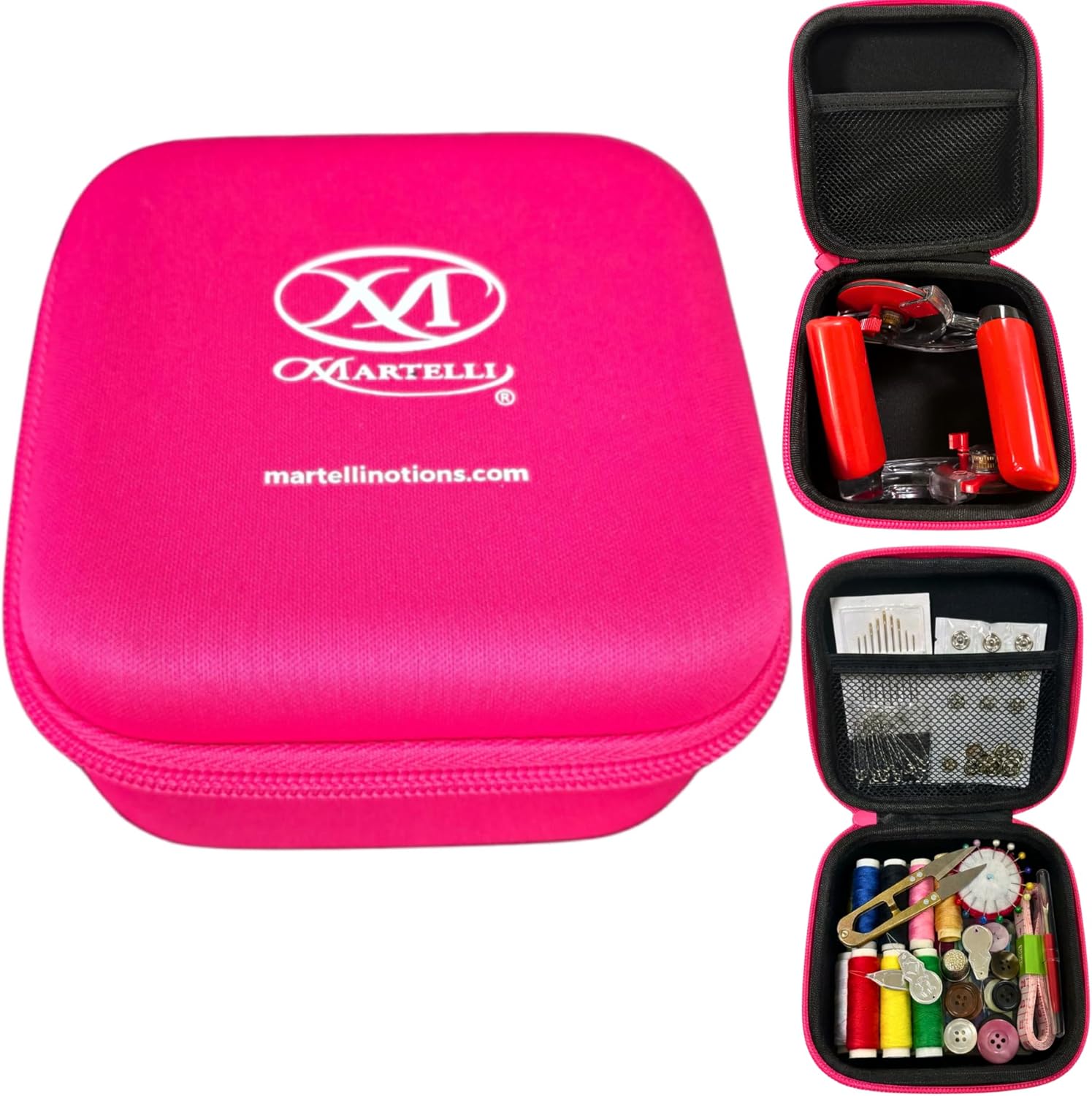 Martelli Rotary Cutter Case (Pink) - Sewing Notions Storage for Quilters, Crafters, and Sewing Enthusiasts - Craft Storage Box (Pink)