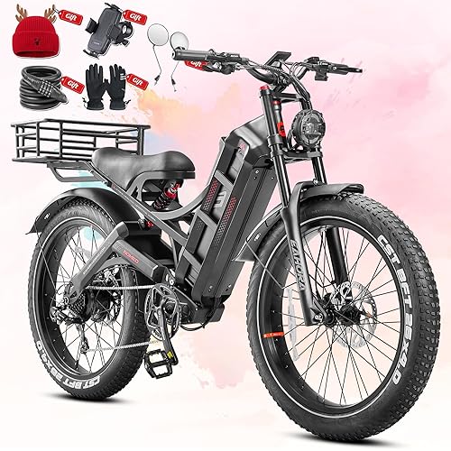 eAhora 2025 Romeo Pro 3/2 50-46Mph Electric Bike for Adults 5600W/4000W/2500W Dual Motor Ebike 60V/80Ah 52V/70Ah Long Range Fat Tire Full Suspension Electric Mountain Bicycle