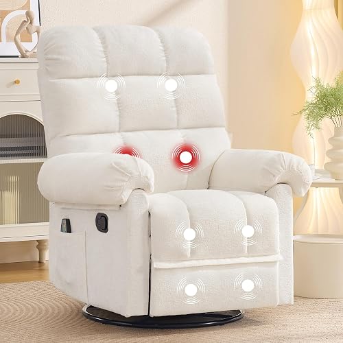 Korser 360° Swivel Rocker Recliner Chair, Rocking Chair Nursery with