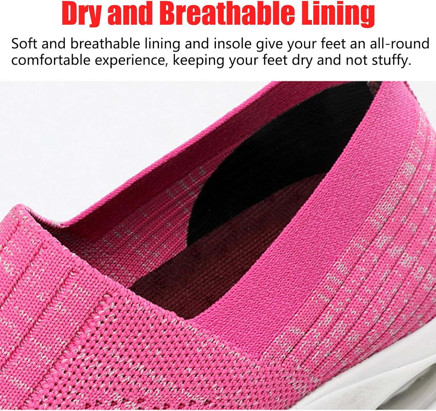 Optigard Women's Mesh Slip On Walking Sneakers with Arch Support Air Cushion Athletic Shoes Casual Comfortable Work Nursing Platform Loafers - Image 6