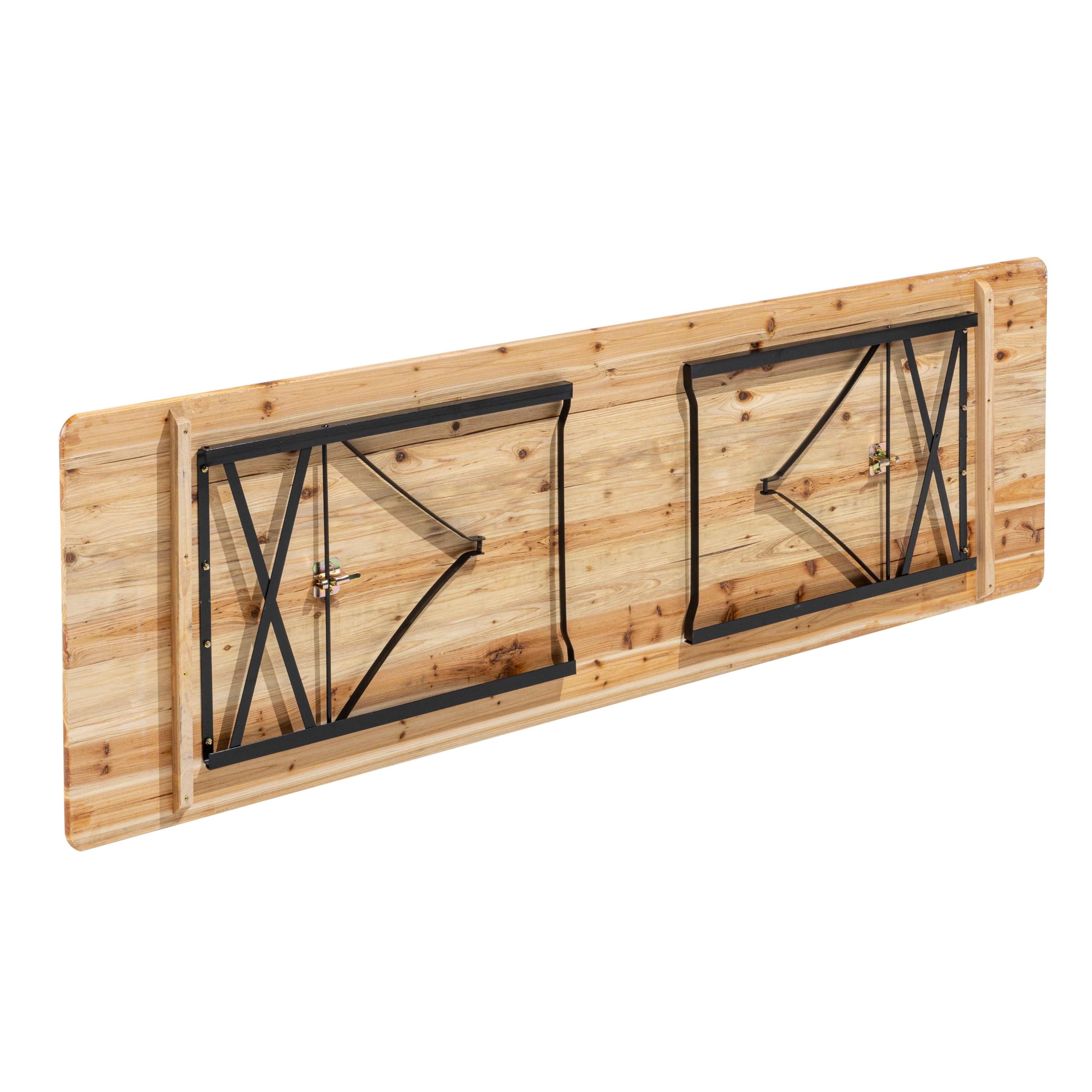 SET TABLE ET BANCS BOIS 220X70X76