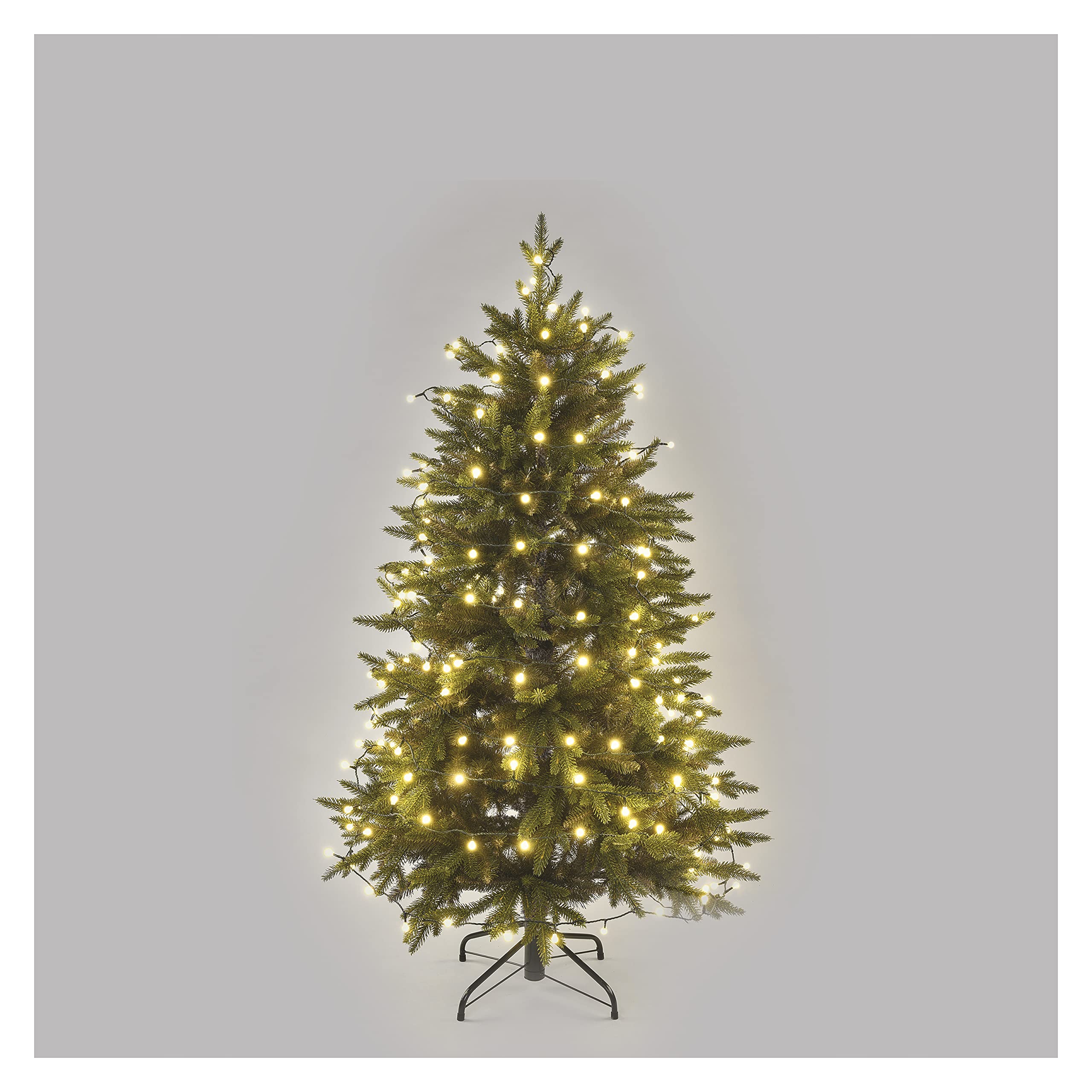 EMOS - LED-Lichterkette mit 300 LEDs in Kugelform, warmweiß - 30m Weihnachtslichterkette für Partys, Weihnachten, Deko - 8 Lichtmodi, 6h Timer, Netzteil, 5m Zuleitung, grünes Kabel - für Haus & Garten