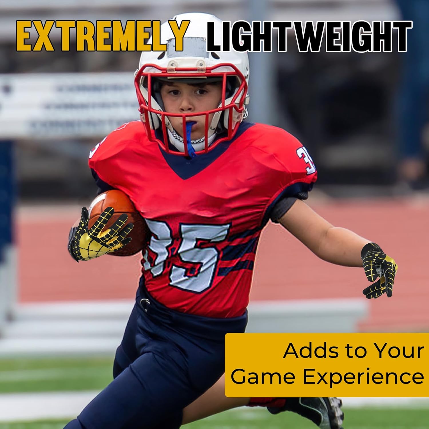 Youth Football Gloves Kid Receiver Gloves Boys Girls Unmatched Grip Great Gift - Image 5