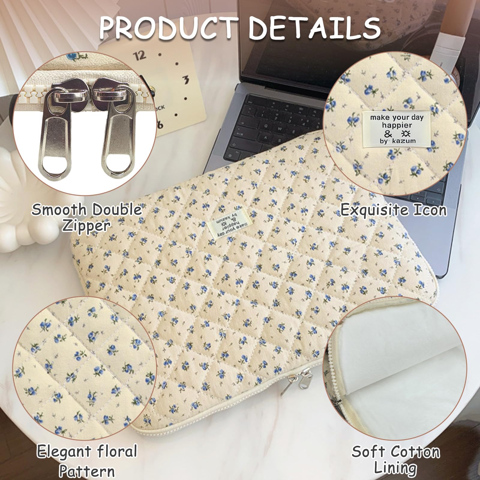 Flintronic Custodia per Laptop da 15,6 Pollici, Sleeve per Laptop, Impermeabile Custodia Borsa Custodia Protettiva Compatibile con MacBook Pro/Acer/Dell/Lenovo/HP/Samsung/Sony/Asus, 15,6 Pollici