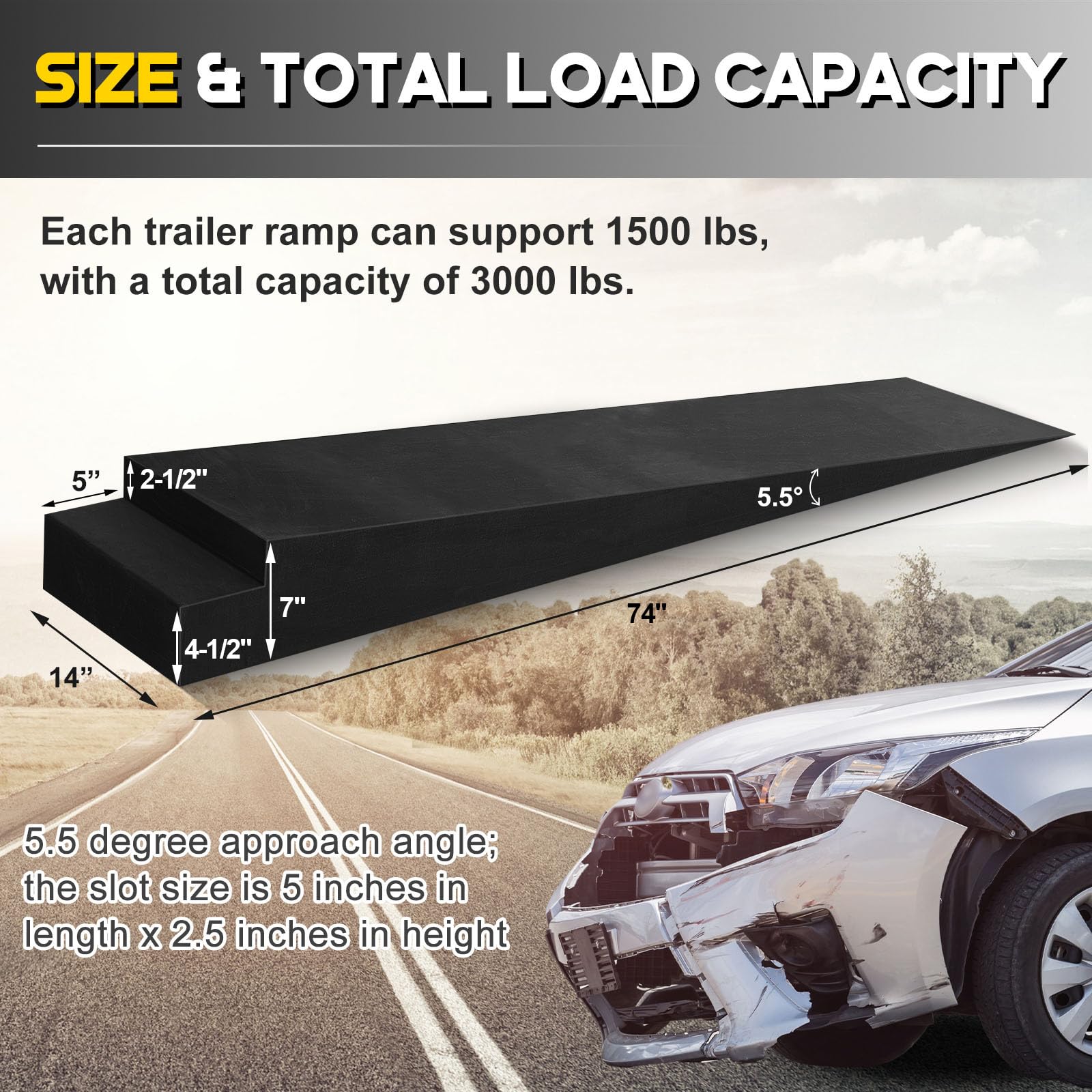 Car Trailer Ramps - Low Profile EVA Foam -2
