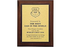World's Greatest Plaques Best Dad in the World, Gold