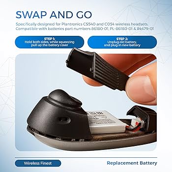 Amazon.com: Replacement Battery for Plantronics CS540 C054