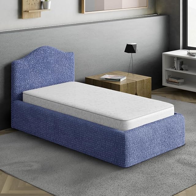 Foto 4 de 8 de PAULATO Funda Cama Individual Elástica Cabecero y Base Lavable Azul