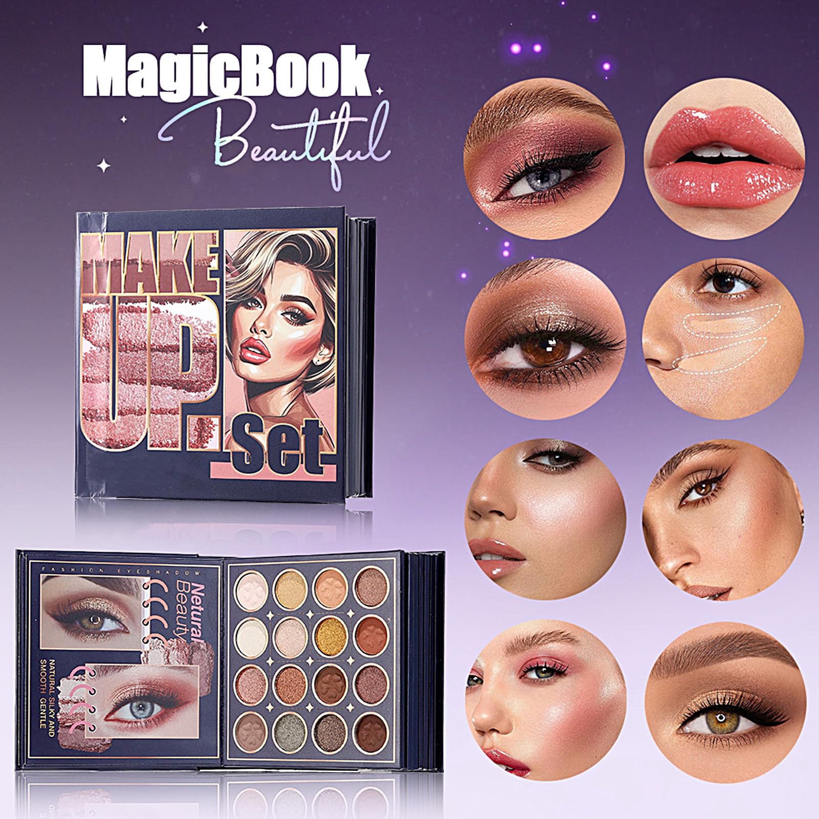 Palette Trucco,Fard Correttore Sfumabile,Illuminante Ombretti | Ideale per Ragazze Donne Compleanno San Capodanno Viaggio Matrimonio