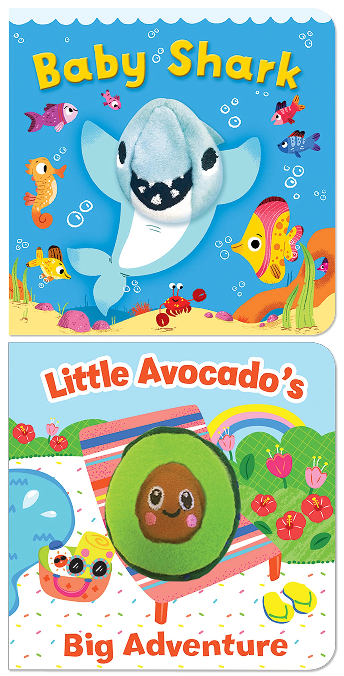 Baby Shark/Little Avocado’s Big Adventure (Pack of 2 Finger Puppet Books)