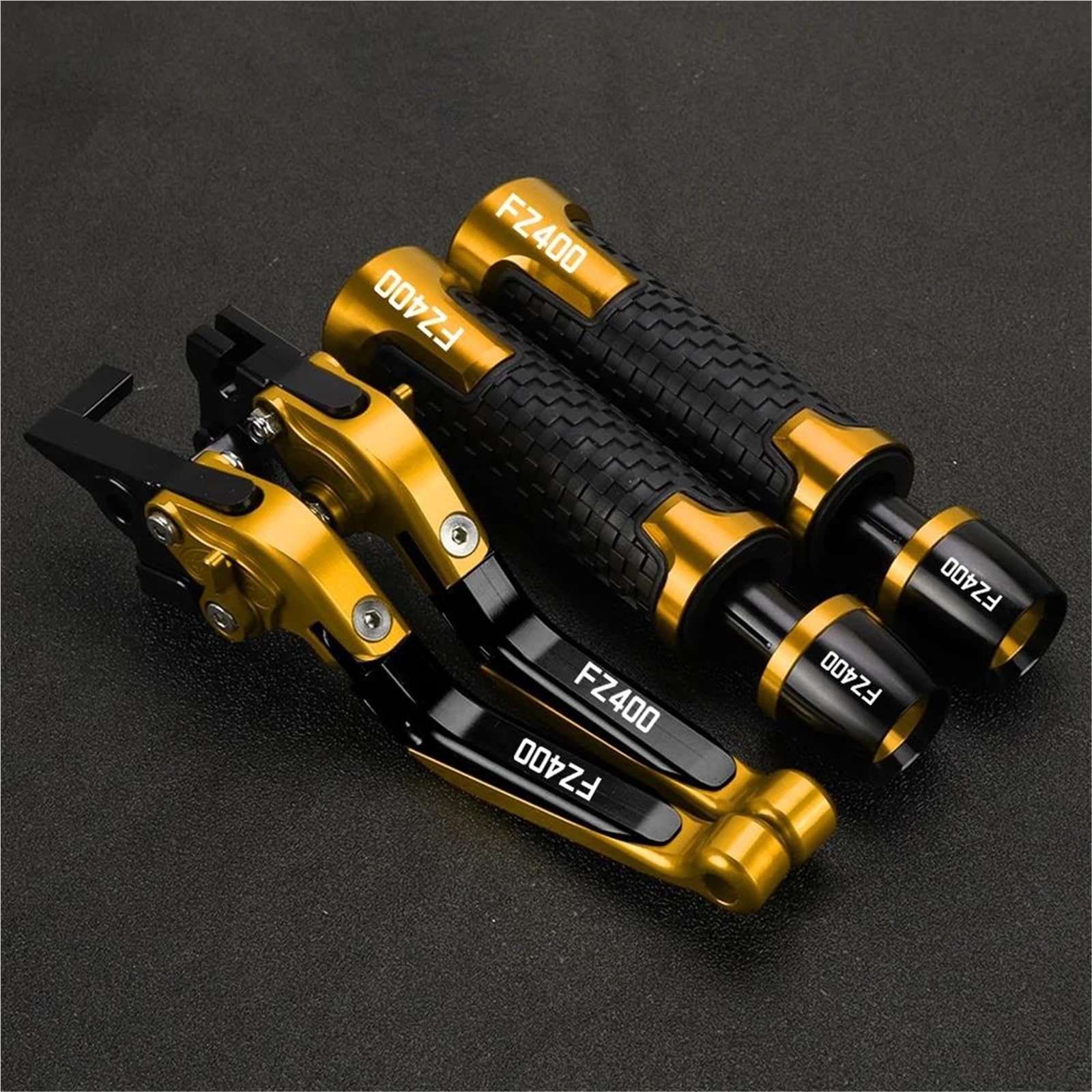 TGVSELPJ Motorcycle Part Motorcycle Handle Bar Extendable Folding Brake Clutch Lever Handlebar for Y-AMAHA FZ400R FZ 400R FZ400 R 1986-1988(Yellow 1)
