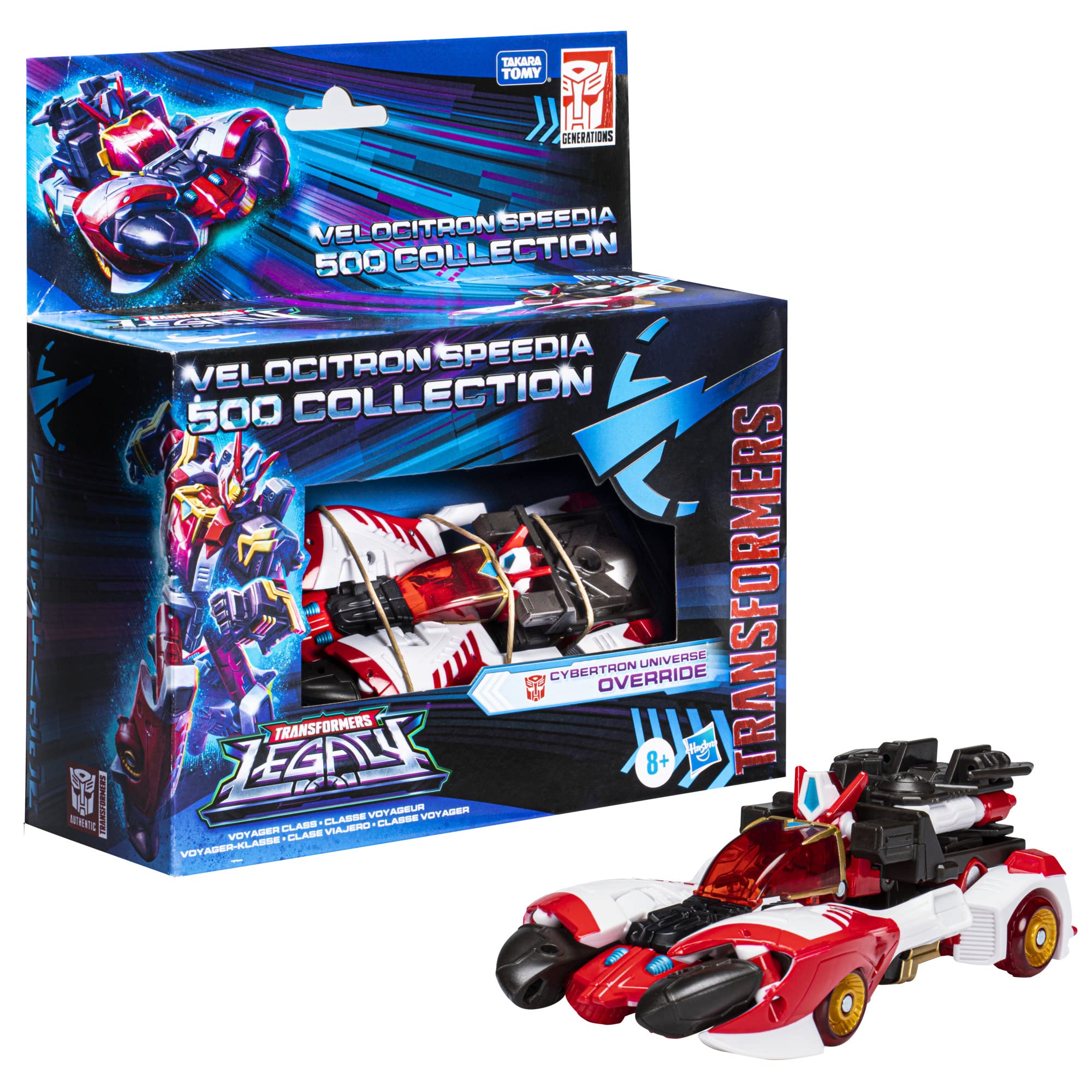 Transformers Generations Legacy Voyager Class Velocitron Speedia 500 Figure Collection: Cybertron Universe Override 18 - Image 4