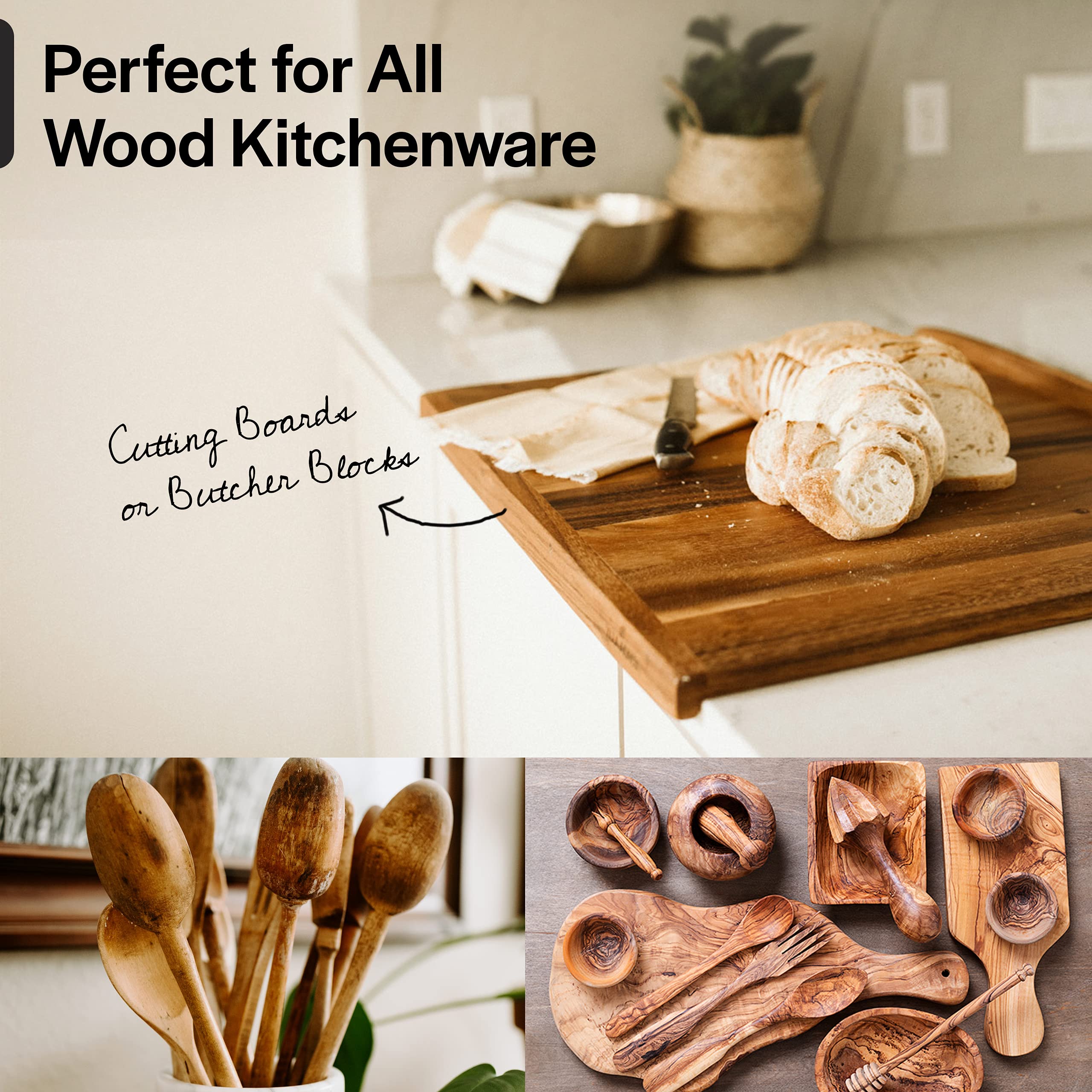 Thirteen Chefs Food Grade Mineral Oil for Cutting Boards, Countertops and Butcher Blocks Food