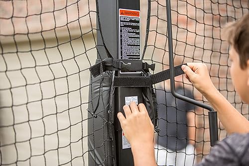 Vista 8 de Silverback - Sistema de red defensivo de baloncesto con red plegable y brazos en el poste, blanco/negro, grande