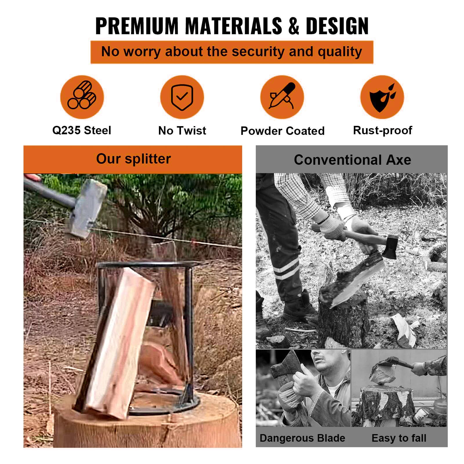 Snapklik.com : Firewood Kindling Splitter H12.2, Manual Kindling Log ...