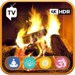 Soothing 4K Fireplace with Crackling Fire Sounds for Stress Relief For Fire TV - NO ADS